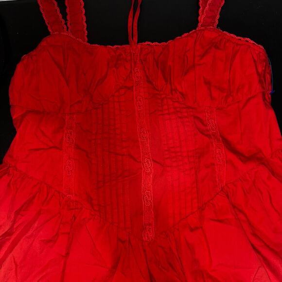 ASOS DESIGN corset bodice mini sundress with lace trim sz 12 - Picture 3 of 7